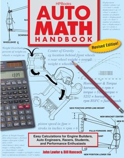 Auto Math Handbook HP1554 Easy Calculations for Engine Builders, Auto Engineers, Racers, Students, and per Formance Enthusiasts  9781557885548 Front Cover