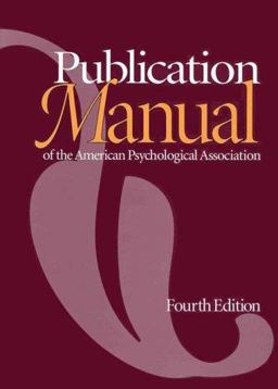 Publication Manual of the American Psychological Association