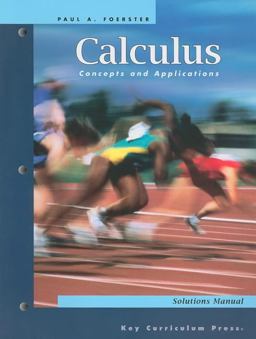 Calculus: Concepts and Applications  9781559536578 Front Cover