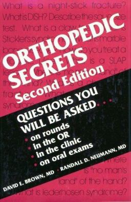 Orthopedic Secrets 2nd 1999 Revised  9781560533023 Front Cover