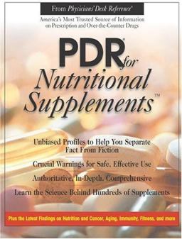 PDR for Nutritional Supplements 29th 9781563633645 Front Cover