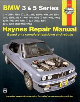 BMW 3 and 5 Series 1982 Thru 1992 Haynes Repair Manual  9781563920202 Front Cover