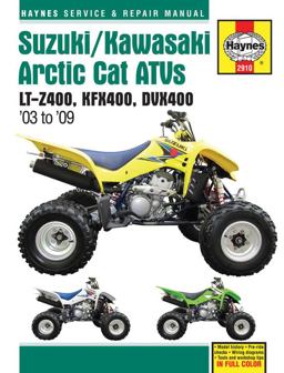 Suzuki/Kawasaki Artic Cat ATVs 2003 To 2009 Lt-Z400, Kfx400, Dvx400  9781563929106 Front Cover