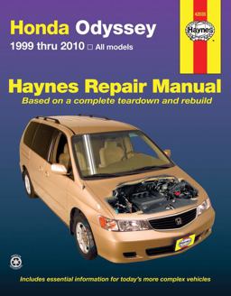 Honda Odyssey 1999 Thru 2010 Haynes Repair Manual  9781563929236 Front Cover