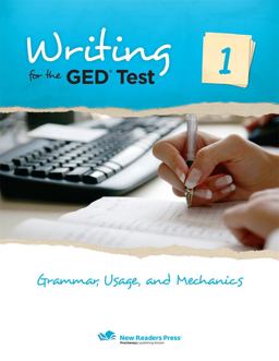 Writing for the GED Grammar, Usage and Mechanics  9781564208590 Front Cover