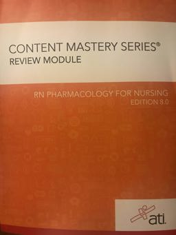 RN Pharmacology for Nursing Edition 8. 0  9781565336032 Front Cover