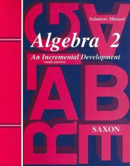 Algebra 2 An Incremental Development 3rd 9781565771437 Front Cover