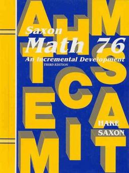 Math 76 An Incremental Development 3rd 9781565771536 Front Cover