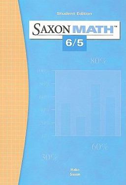 Saxon Math 6/5 3rd 9781565775053 Front Cover
