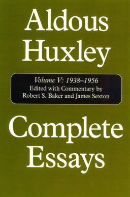 Complete Essays, 1938-1956