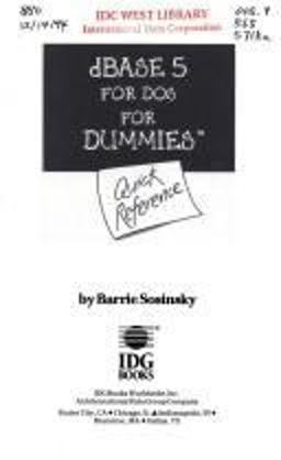 QR/Data Database 5 for DOS for Dummies QR/Data Database 5 for DOS for Dummies