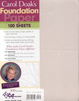 Carol Doak's Foundation Paper  9781571208149 Front Cover