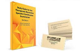 Study Guide for the Therapeutic Recreation Specialist Certification Examination, 5th Ed. - Book/Flashcards Bundle  9781571679338 Front Cover