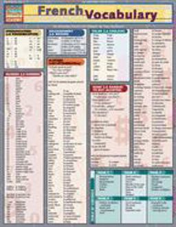 French Vocabulary QuickStudy Laminated Reference Guide  9781572225336 Front Cover