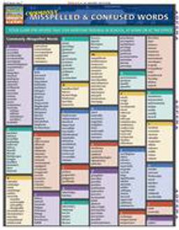Commonly Misspelled and Confused Words QuickStudy Laminated Reference Guide  9781572227880 Front Cover