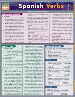 Spanish Verbs QuickStudy Laminated Reference Guide (QuickStudy Academic)  9781572228122 Front Cover