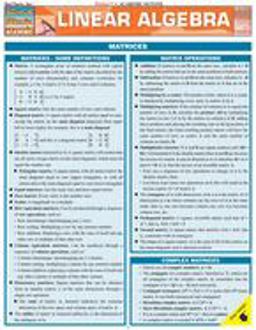 Linear Algebra QuickStudy Laminated Reference Guide (QuickStudy Academic)  9781572228672 Front Cover