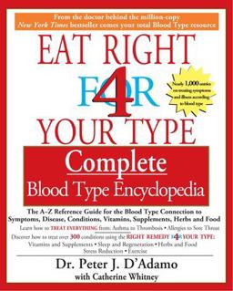 Eat Right 4 Your Type Complete Blood Type Encyclopedia The a-Z Reference Guide for the Blood Type Connection to Sympoms, Disease, Conditions, Vitamins, Supplements, Herbs and Food  9781573229203 Front Cover