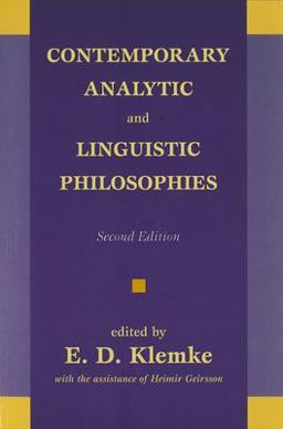 Contemporary Analytic and Linguistic Philosophies 2nd 9781573928076 Front Cover