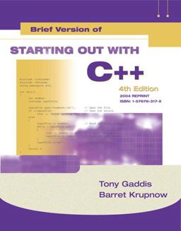 Starting Out with C++