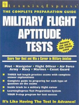 Military Flight Aptitude Tests 1st 2001 9781576853566 Front Cover