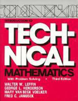 Introduction to Technical Mathematics With Problem Solving 3rd 9781577660231 Front Cover