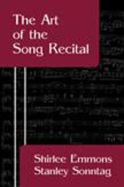 Art of the Song Recital  9781577662204 Front Cover