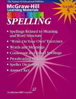 Spectrum Spelling Workbook Grade 5