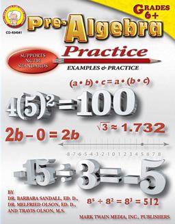 Pre-Algebra Practice Book, Grades 6+  9781580373241 Front Cover
