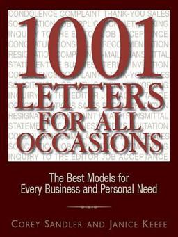 1001 Letters for All Occasions The Best Models for Every Business and Personal Need  9781580628907 Front Cover
