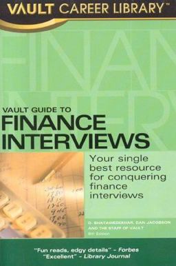 Vault Guide to Finance Interviews 6th 9781581313048 Front Cover