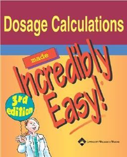 Dosage Calculations 3rd 9781582553924 Front Cover