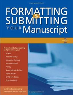 Formatting and Submitting Your Manuscript 2nd 9781582972909 Front Cover