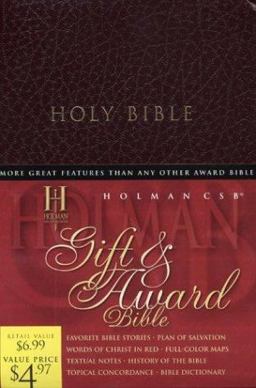 HCSB Gift and Award Bible, Burgundy Imitation Leather  9781586400705 Front Cover