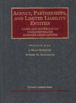 Agency, Partnerships, and Limited Liability Entities