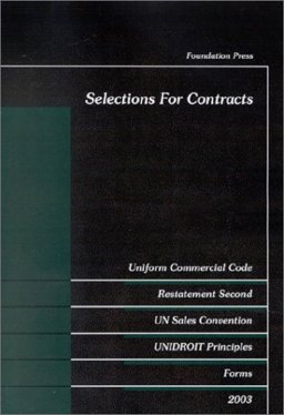 Selections for Contracts 2003 2nd 9781587785870 Front Cover