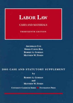 Labor Law, 2005 Case and Statutory Supplement