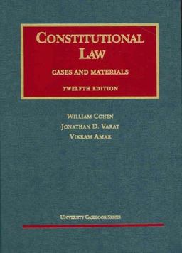 Constitutional Law Cases and Materials 12th 9781587788819 Front Cover
