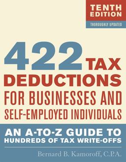 475 Tax Deductions for Businesses and Self-Employed Individuals 10th 9781589796621 Front Cover