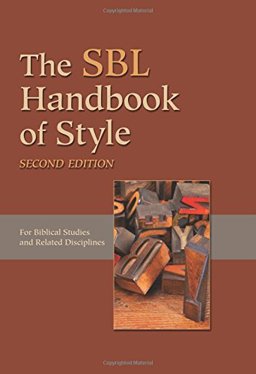 Sbl Handbook of Style:  9781589839649 Front Cover