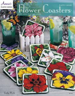 Plastic Canvas Flower Coasters