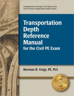 Transportation Depth Reference Manual for the Civil PE Exam  9781591260943 Front Cover