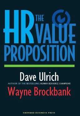 HR Value Proposition  9781591397076 Front Cover