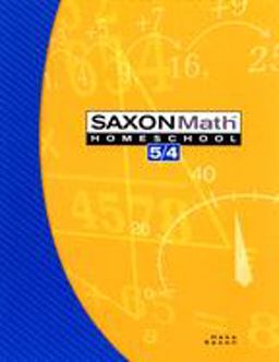 Saxon Math 5/4 Homeschool 3rd 9781591413172 Front Cover