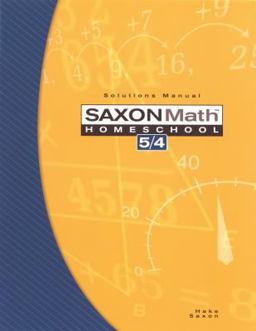 Saxon Math 5/4 Homeschool