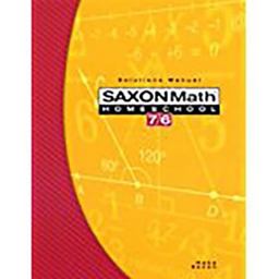 Saxon Math 7/6 Homeschool Solutions Manual