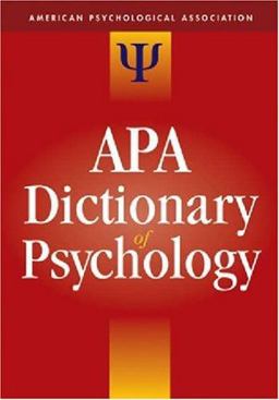 APA Dictionary of Psychology  9781591473800 Front Cover