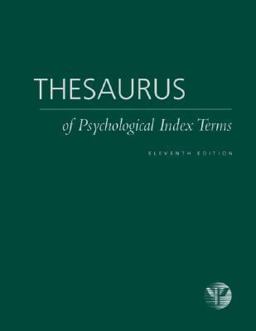 Thesaurus of Psychological Index Termsï¿½ 11th 9781591479260 Front Cover
