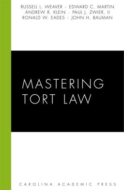 Mastering Tort Law  9781594605697 Front Cover