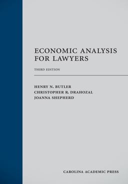 Economic Analysis for Lawyers 3rd 9781594609978 Front Cover